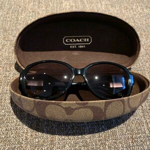 Coach Black Sporty Wraparound Sunglasses